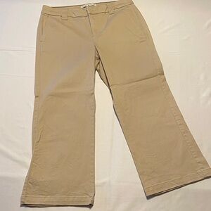 Tommy Hilfiger Stretch Tan Khaki Chino Cropped Pants Women's Size 10
